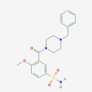 3-[(4-Benzyl-1-piperazinyl)carbonyl]-4-methoxybenzenesulfonamide