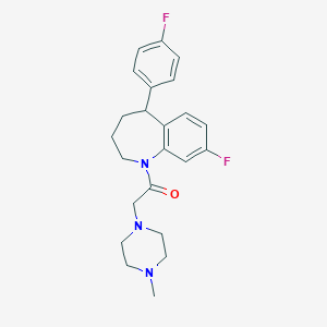 2,3,4,5-Tetrahydro-8-fluoro-5-(4-fluorophenyl)-1-[(4-methyl-1-piperazinyl)acetyl]-1H-1-benzazepine
