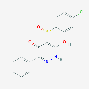 molecular formula C16H11ClN2O3S B232343 5-(4-chlorophenyl)sulfinyl-6-hydroxy-3-phenyl-1H-pyridazin-4-one 