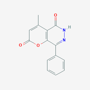 molecular formula C14H10N2O3 B232388 4-methyl-8-phenyl-2H-pyrano[2,3-d]pyridazine-2,5(6H)-dione 