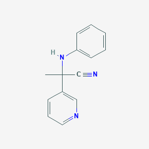 2-(3-Pyridinyl)-2-anilinopropanenitrile