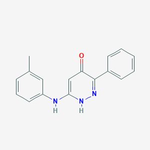 molecular formula C17H15N3O B232394 3-Phenyl-6-(3-toluidino)-4-pyridazinol 