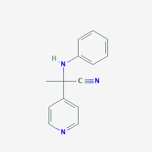 molecular formula C14H13N3 B232402 2-Anilino-2-(4-pyridinyl)propanenitrile 