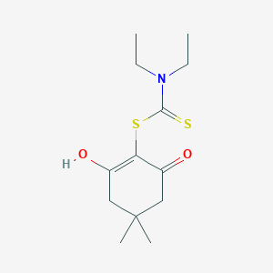 molecular formula C13H21NO2S2 B232407 2-Hydroxy-4,4-dimethyl-6-oxo-1-cyclohexen-1-yl diethyldithiocarbamate 