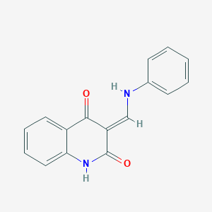 molecular formula C16H12N2O2 B232411 (3E)-3-(anilinomethylidene)-1H-quinoline-2,4-dione 