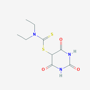 2,4,6-Trioxohexahydro-5-pyrimidinyl diethyldithiocarbamate