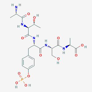 molecular formula C22H34N5O12P B232430 Alanyl-threonyl-phosphotyrosyl-seryl-alanine CAS No. 145079-49-8