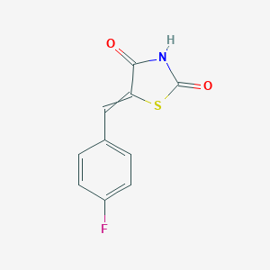 molecular formula C₁₀H₆FNO₂S B023245 5-[(4-氟苯基)亚甲基]-1,3-噻唑烷-2,4-二酮 CAS No. 262601-87-6