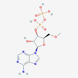 molecular formula C11H17N5O10P2 B232451 [(2R,3S,4R,5R)-5-(6-aminopurin-9-yl)-4-hydroxy-2-(methoxymethyl)oxolan-3-yl] phosphono hydrogen phosphate CAS No. 148253-84-3