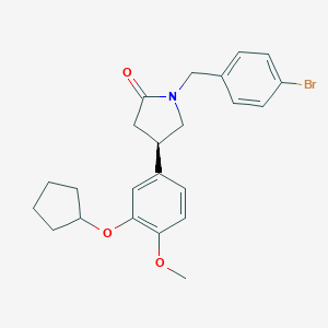 molecular formula C19H15N3O3S2 B232545 1-(4-Bromobenzyl)-4-(3-(cyclopentyloxy)-4-methoxyphenyl)pyrrolidin-2-one CAS No. 146426-61-1