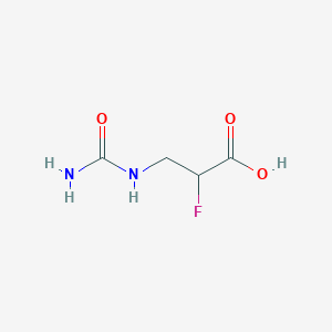 molecular formula C4H7FN2O3 B023259 α-氟-β-脲代丙酸 CAS No. 5006-64-4