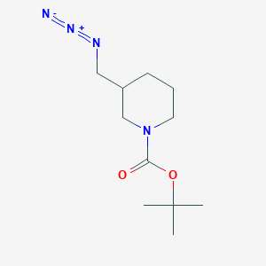 molecular formula C11H20N4O2 B232596 叔丁基 3-(叠氮甲基)哌啶-1-羧酸酯 CAS No. 155541-67-6