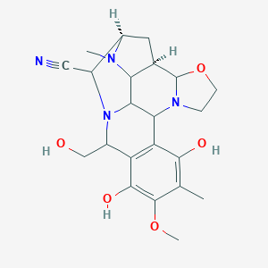 (1R,3R)-11,14-Dihydroxy-16-(hydroxymethyl)-13-methoxy-12,20-dimethyl-5-oxa-8,17,20-triazahexacyclo[15.3.1.03,19.04,8.09,18.010,15]henicosa-10(15),11,13-triene-21-carbonitrile
