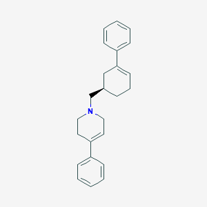molecular formula (C14H16N2O4C5H8O2)x B232803 1,2,3,6-Tetrahydro-4-phenyl-1-((3-phenyl-3-cyclohexen-1-yl)methyl)pyridine CAS No. 150013-70-0