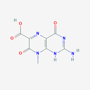 molecular formula C8H7N5O4 B232853 2-amino-8-methyl-4,7-dioxo-1H-pteridine-6-carboxylic acid 