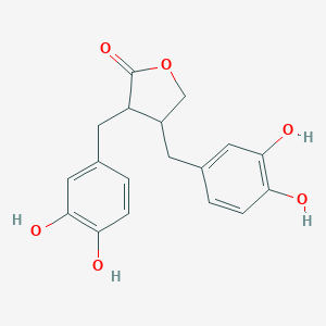 molecular formula C8H15NO2 B232886 2,3-Bis(3,4-dihydroxybenzyl)butyrolactone CAS No. 148022-00-8