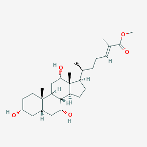 molecular formula C6H6N2O4 B233007 3,7,12-三羟基胆甾-24-烯-26-酸甲酯 CAS No. 144210-47-9
