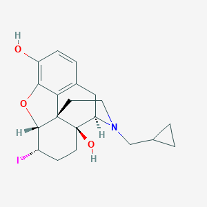 molecular formula C20H24INO3 B233023 6-碘-3,14-二羟基-17-(环丙基甲基)-4,5-环氧吗啡烷 CAS No. 141392-30-5