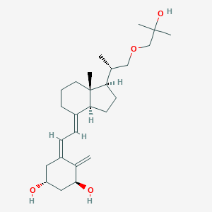 molecular formula C26H42O4 B233045 (1R,3S,5Z)-5-[(2E)-2-[(1R,3aS,7aR)-1-[(2S)-1-(2-hydroxy-2-methylpropoxy)propan-2-yl]-7a-methyl-2,3,3a,5,6,7-hexahydro-1H-inden-4-ylidene]ethylidene]-4-methylidenecyclohexane-1,3-diol CAS No. 140387-52-6