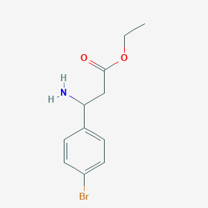 molecular formula C11H14BrNO2 B233070 Ethyl 3-amino-3-(4-bromophenyl)propanoate CAS No. 146579-92-2