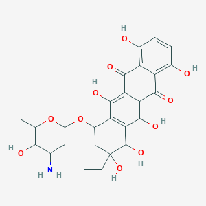 molecular formula C26H29NO11 B233090 1-Hydroxyoxaunomycin CAS No. 145165-10-2