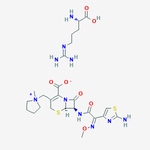 (2S)-2-amino-5-(diaminomethylideneamino)pentanoic acid;(6R,7R)-7-[[(2Z)-2-(2-amino-1,3-thiazol-4-yl)-2-methoxyiminoacetyl]amino]-3-[(1-methylpyrrolidin-1-ium-1-yl)methyl]-8-oxo-5-thia-1-azabicyclo[4.2.0]oct-2-ene-2-carboxylate