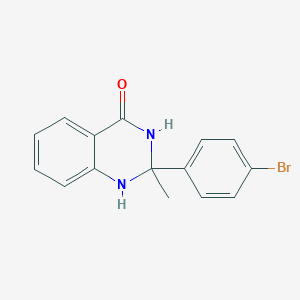 molecular formula C15H13BrN2O B233299 2-(4-bromophenyl)-2-methyl-2,3-dihydro-4(1H)-quinazolinone 