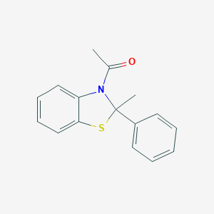 molecular formula C16H15NOS B233313 3-Acetyl-2-methyl-2-phenyl-2,3-dihydro-1,3-benzothiazole 