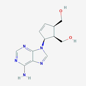 molecular formula C12H15N5O2 B233325 [(1R,4S,5R)-4-(6-aminopurin-9-yl)-5-(hydroxymethyl)cyclopent-2-en-1-yl]methanol CAS No. 140440-40-0