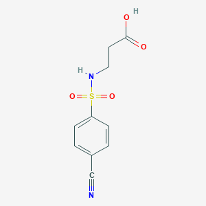 molecular formula C10H10N2O4S B233334 N-[(4-cyanophenyl)sulfonyl]-beta-alanine 