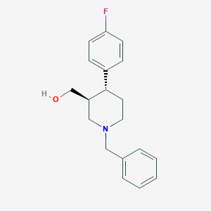 molecular formula C19H22FNO B023335 反式 1-苄基-4-(4-氟苯基)-3-哌啶甲醇 CAS No. 201855-60-9