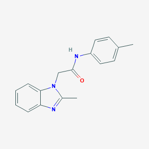 molecular formula C17H17N3O B233389 2-(2-methyl-1H-benzimidazol-1-yl)-N-(4-methylphenyl)acetamide 
