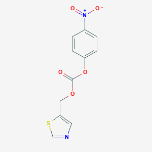 molecular formula C11H8N2O5S B023342 4-硝基苯基（噻唑-5-基甲基）碳酸酯 CAS No. 144163-97-3