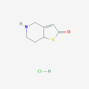 molecular formula C7H10ClNOS B023347 5,6,7,7a-tetrahydrothieno[3,2-c]pyridin-2(4H)-one hydrochloride CAS No. 115473-15-9