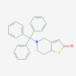 molecular formula C26H23NOS B023348 5-三苯甲基-5,6,7,7a-四氢噻吩并[3,2-c]吡啶-2(4H)-酮 CAS No. 109904-26-9