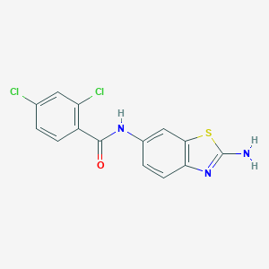molecular formula C14H9Cl2N3OS B233484 N-(2-amino-1,3-benzothiazol-6-yl)-2,4-dichlorobenzamide 