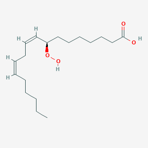 molecular formula C18H32O4 B233507 (9Z,12Z)-(8R)-8-Hydroperoxyoctadeca-9,12-dienoic acid CAS No. 143343-95-7