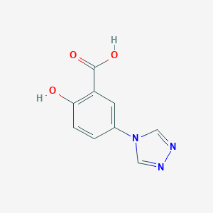 molecular formula C9H7N3O3 B233624 2-hydroxy-5-(4H-1,2,4-triazol-4-yl)benzoic acid 
