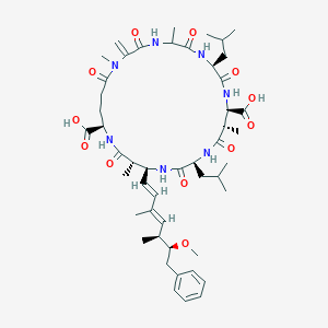 molecular formula C49H73N7O12 B233736 Microcystin LL CAS No. 154037-67-9