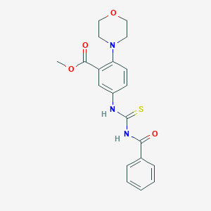 molecular formula C20H21N3O4S B233789 Methyl 5-{[(benzoylamino)carbothioyl]amino}-2-morpholinobenzoate 