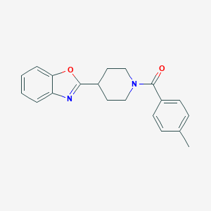 molecular formula C20H20N2O2 B233862 2-[1-(4-Methylbenzoyl)piperidin-4-yl]-1,3-benzoxazole 
