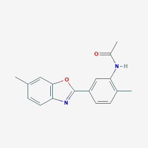 molecular formula C17H16N2O2 B233902 N-[2-methyl-5-(6-methyl-1,3-benzoxazol-2-yl)phenyl]acetamide 