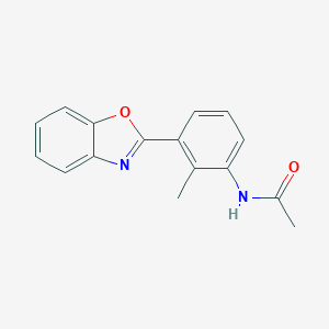 molecular formula C16H14N2O2 B233907 N-[3-(1,3-benzoxazol-2-yl)-2-methylphenyl]acetamide 