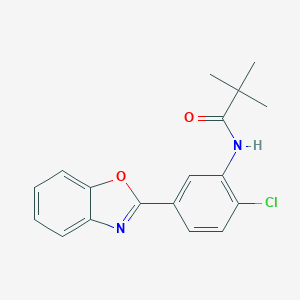 molecular formula C18H17ClN2O2 B233909 N-[5-(1,3-benzoxazol-2-yl)-2-chlorophenyl]-2,2-dimethylpropanamide 