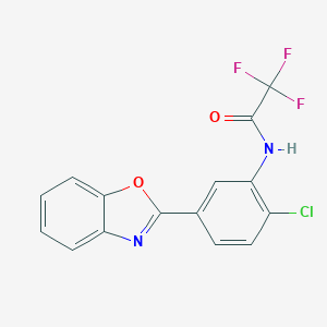 molecular formula C15H8ClF3N2O2 B233928 N-[5-(1,3-benzoxazol-2-yl)-2-chlorophenyl]-2,2,2-trifluoroacetamide 
