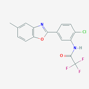 molecular formula C16H10ClF3N2O2 B233932 N-[2-chloro-5-(5-methyl-1,3-benzoxazol-2-yl)phenyl]-2,2,2-trifluoroacetamide 