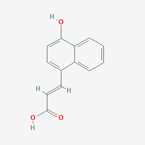 molecular formula C13H10O3 B233945 3-(4-羟基-1-萘基)-2-丙烯酸 CAS No. 150863-83-5