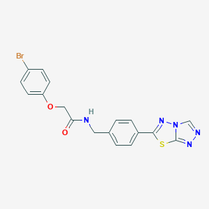 molecular formula C18H14BrN5O2S B233947 2-(4-bromophenoxy)-N-(4-[1,2,4]triazolo[3,4-b][1,3,4]thiadiazol-6-ylbenzyl)acetamide 
