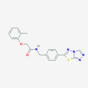 molecular formula C19H17N5O2S B233956 2-(2-methylphenoxy)-N-(4-[1,2,4]triazolo[3,4-b][1,3,4]thiadiazol-6-ylbenzyl)acetamide 