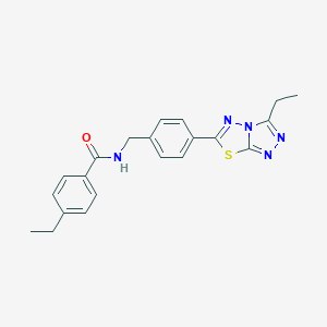 4-ethyl-N-[4-(3-ethyl[1,2,4]triazolo[3,4-b][1,3,4]thiadiazol-6-yl)benzyl]benzamide